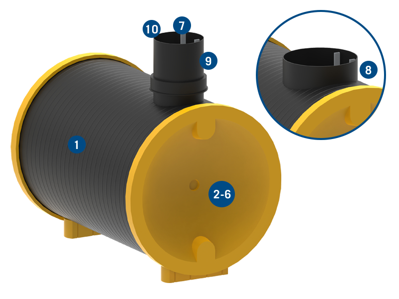 Technikschacht DN1800 horizontal