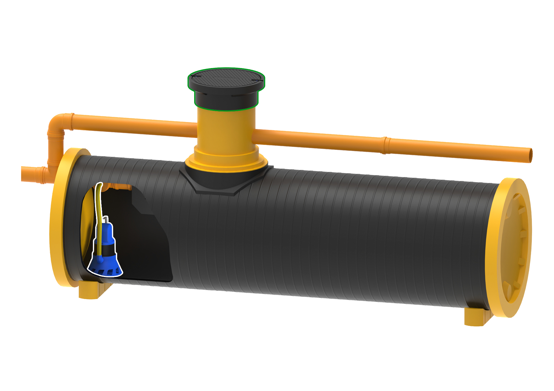 Retentionsanlage mit POSEIDON S & Pumpe