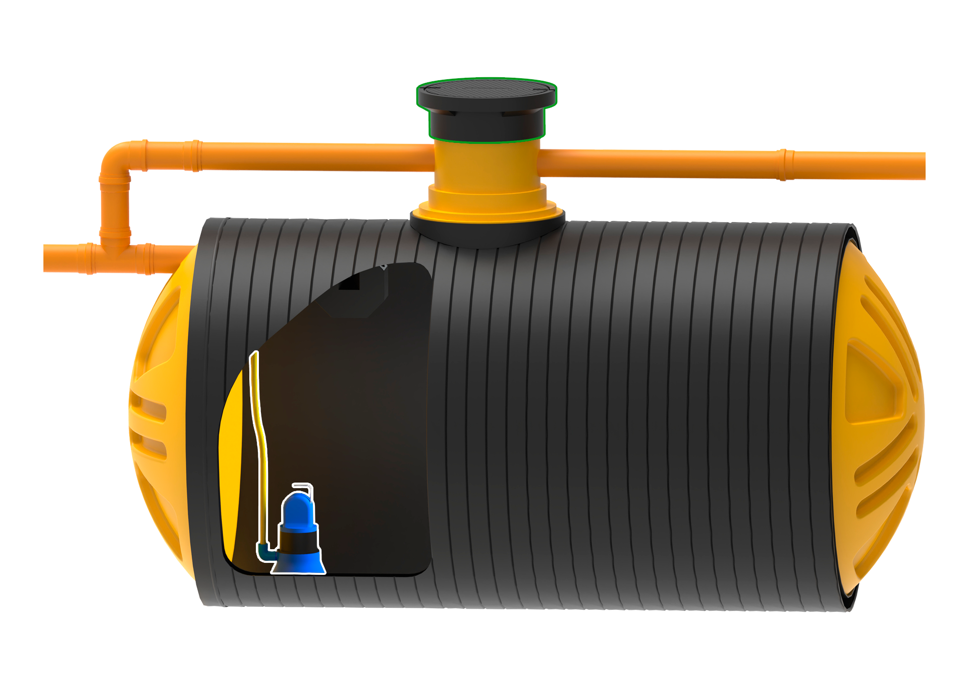 Retentionsanlage mit POSEIDON XXL & Pumpe