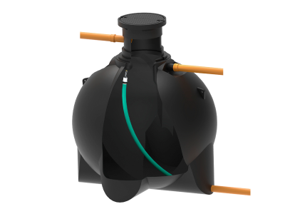 Retentionsanlage mit Kugeltank