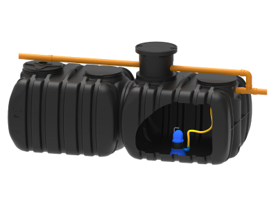 Retentionsanlage mit Flachtank & Pumpe