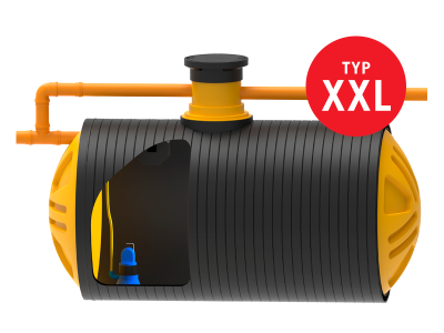 Retentionsanlage mit POSEIDON XXL & Pumpe